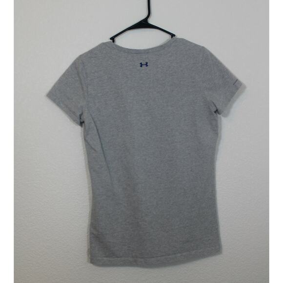 UNDER ARMOUR Women's Athletic Gray, Cotton T-Shirt, Medium, Ready Set Sweat - Picture 8 of 9